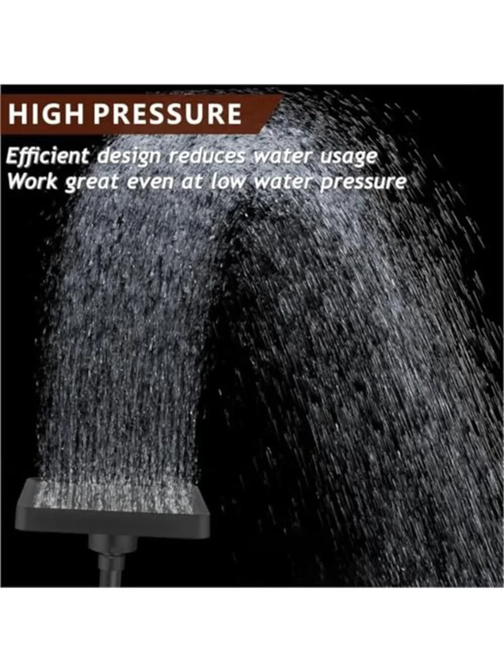 6 Inches High Pressure Rain Shower Head with 11'' Ext Arm High Flow Rainfall